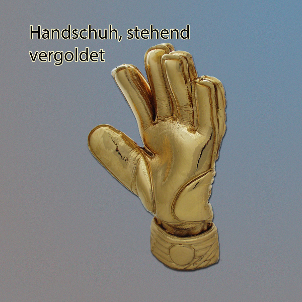 Handschuh, vergoldet
