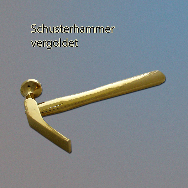 Schusterhammer, vergoldet