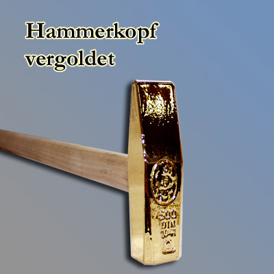 Hammerkopf, vergoldet