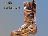 Herrenstiefel, antik verkupfert