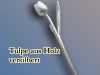 Tulpe aus Holz, versilbert
