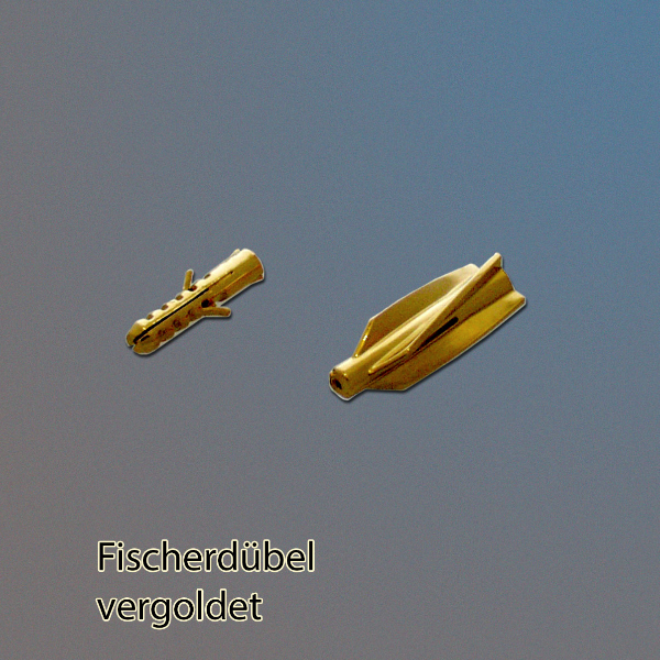 vergoldeter Fischerdübel
