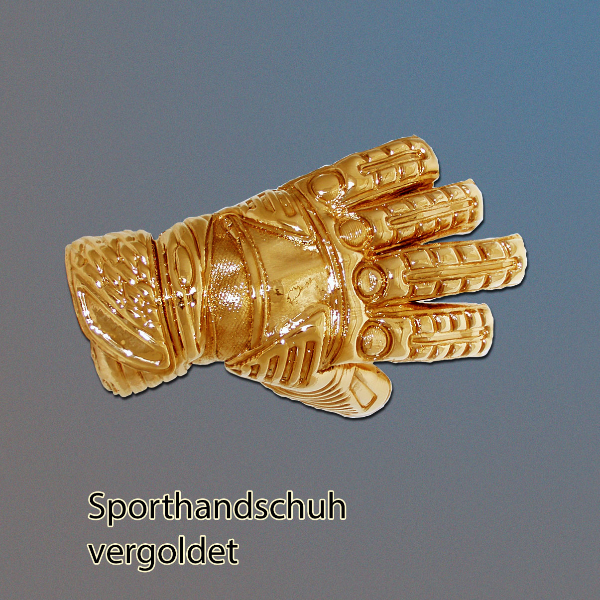 vergoldeter Sporthandschuh