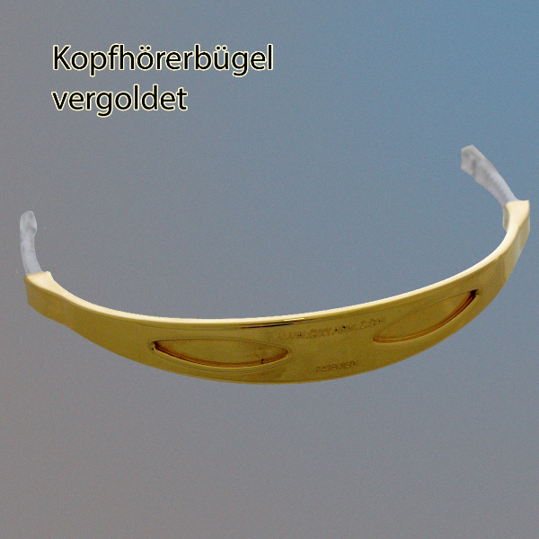 Bügel eines Kopfhörers, vergoldet