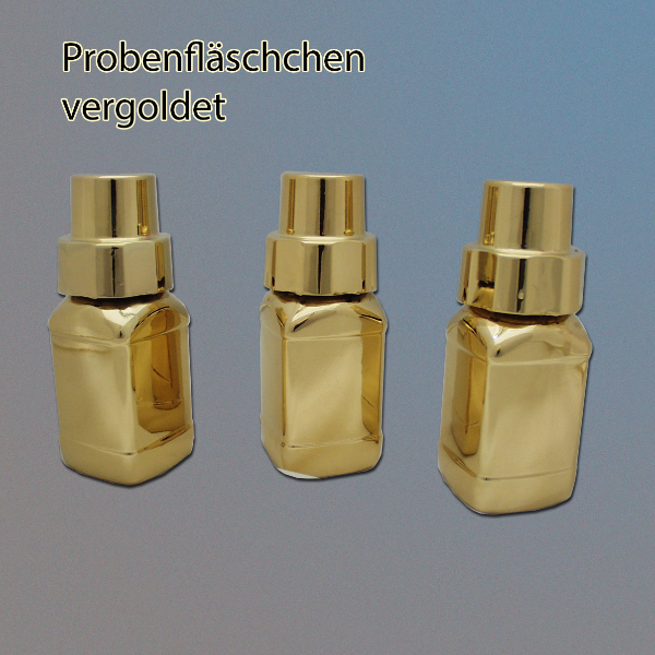 vergoldete Probenfläschchen