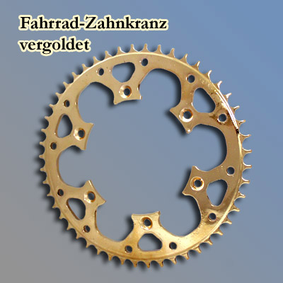 Fahrrad-Zahnkanz, vergoldet