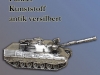Modellpanzer, versilbert