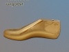 Schuhleisten, vergoldet