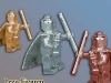 Legofiguren, vergoildet, versilbert, verkupfert