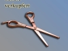 Schere, verkupfert