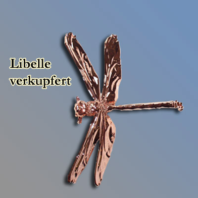 Libelle, verkupfert