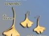 Ginko-Blätter, vergoldet